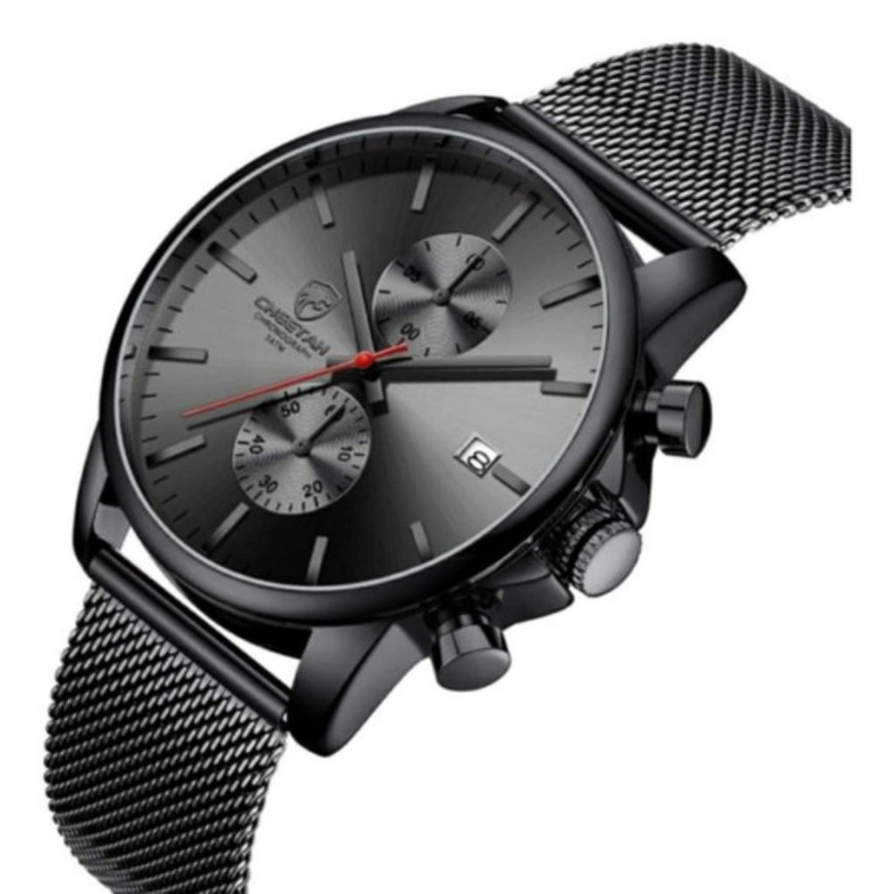 Men's Fashion Sport Quartz Analog Silver Watch - Picture 4 of 8